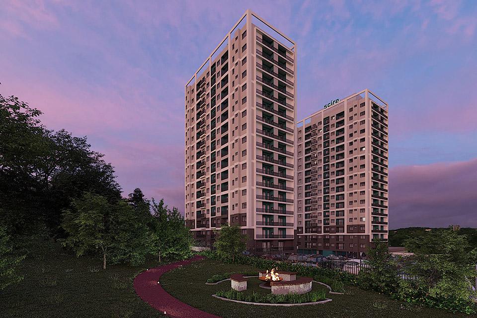 A magia do fireplace ao ar livre