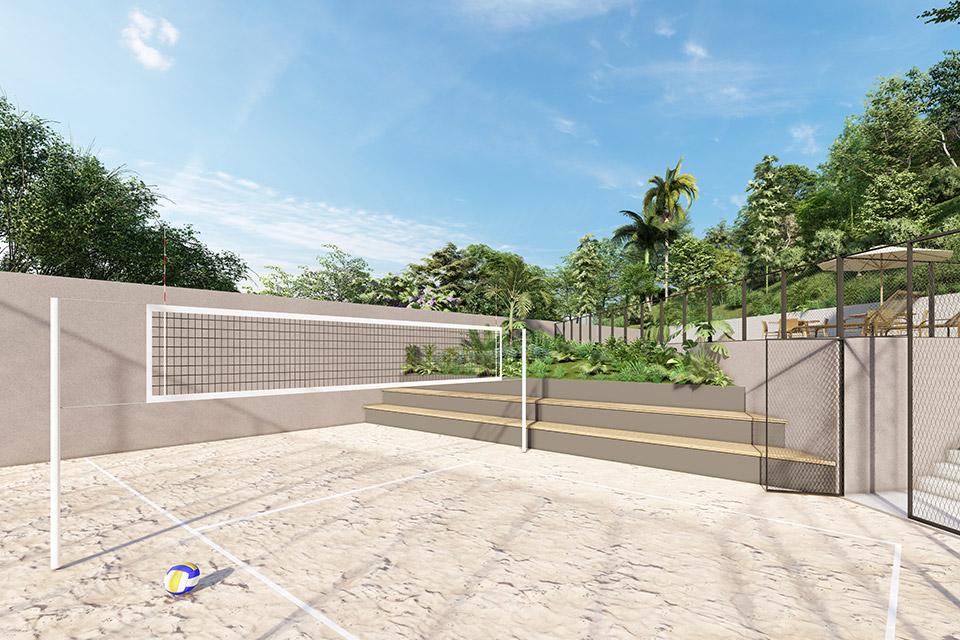 Diversão ao ar livre com a quadra de beach tennis